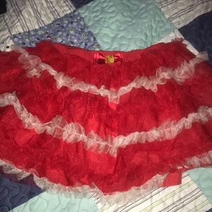 Red and white tutu/skirt